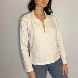 Brand new without tag vintage Gap half zip long sleeve collared shirt